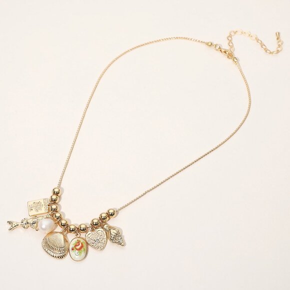 Passport to Paradise Island Gold Dipped Charm Necklace - Picture 4 of 5